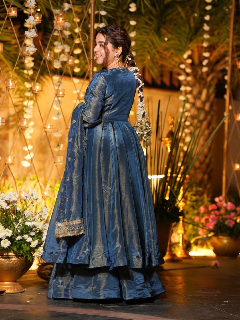 The Sovereign Teal Heritage Anarkali